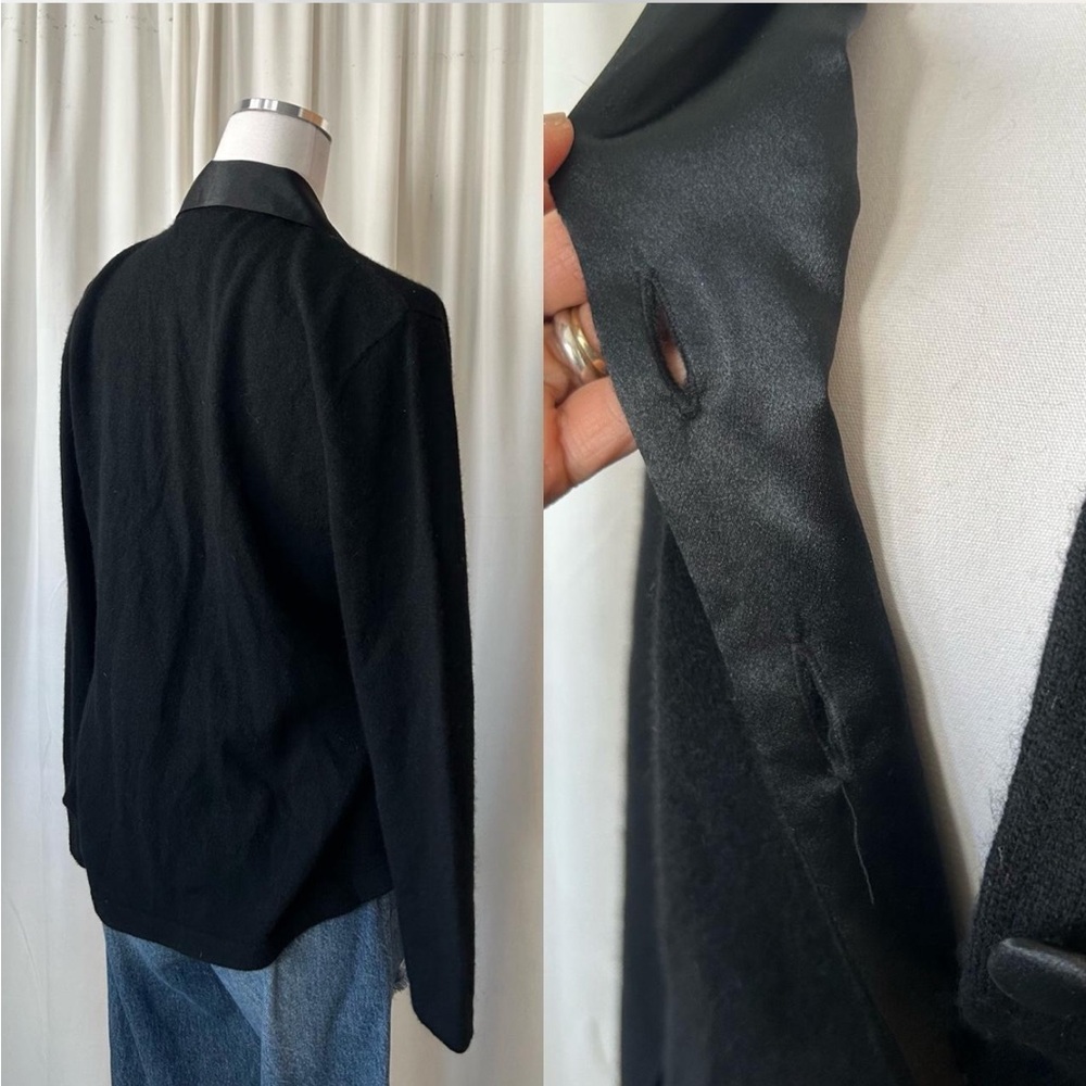Vintage Outlander Wool button-up Cardigan sweater black Large. - Picture 8 of 8
